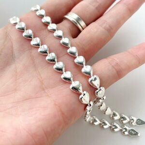 Jewelry Workshop Sample Sale Italy Silver 925 Heart shape Bracelet (2 Left)